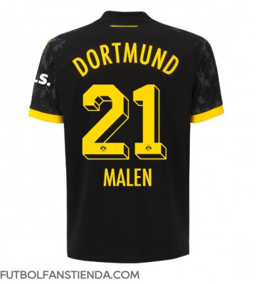 Borussia Dortmund Donyell Malen #21 Segunda Equipación 2023-24 Manga Corta